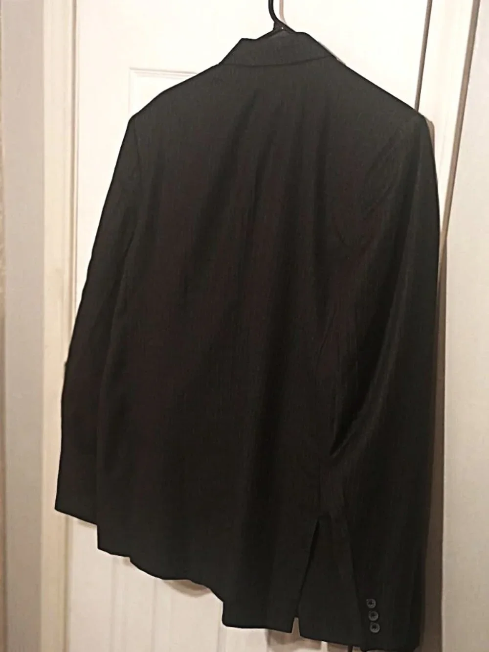 Raymond Paldi Men Grayish Brown Pinstripe 2 Piece Slim Fit Suit   46R